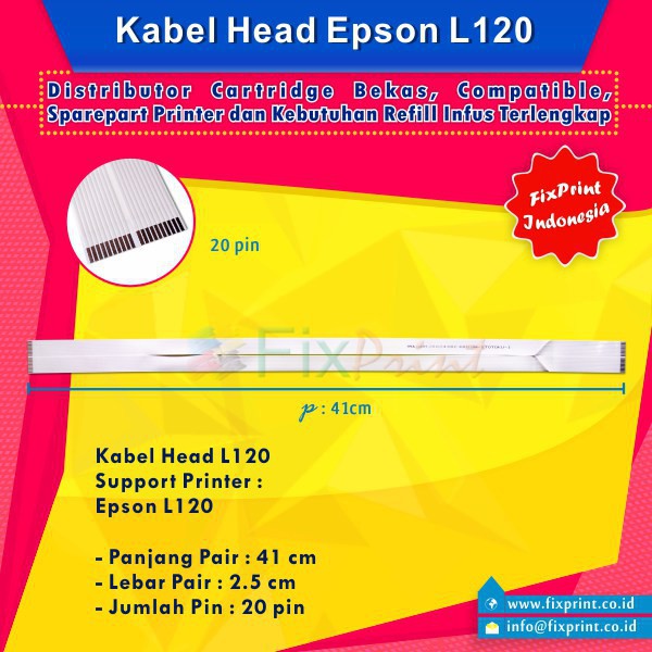 Kabel Head Epson L120  Cable Flexible Epson L120  Tanpa Kabel Sensor  Murah