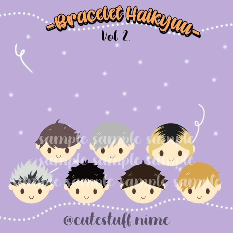 Bracelet Haikyuu Vol 2. by cutestuff.nime