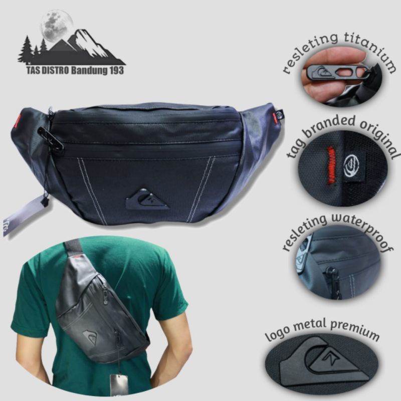 Tas Slempang Quiksilver Waterproof Premium / Waistbag Quiksilver anti air