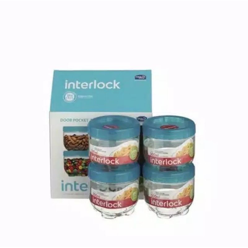 Lock n Lock Interlock Set 4pcs / Toples Wadah Makanan Kecil / Baby Food Container Plastic 500ml