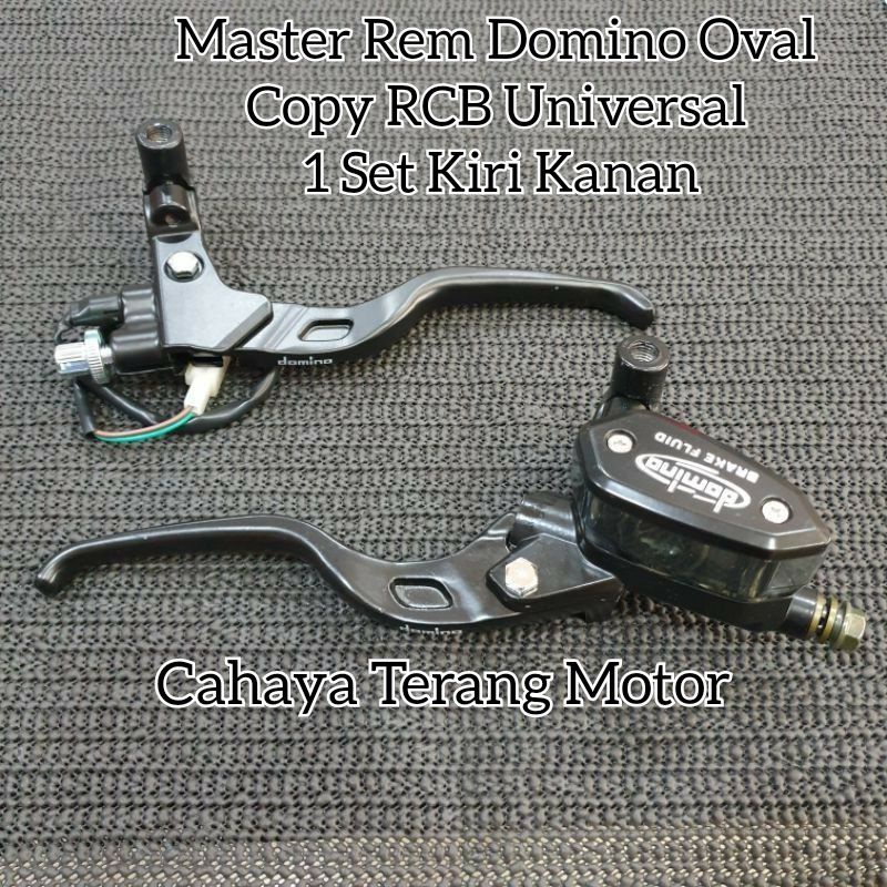 Master Rem Domino Oval Copy RCB Original Universal Motor , Nmax, Aerox, Ninja, Vario, Beat, Sonic, Satria Fu, R15, Vixion, R25, Byson, Mio, Pcx, Xmax, Jupiter, Mx, MxKing, Rx King, Verza, Megapro, Tiger, Cbr, Cb, Dll