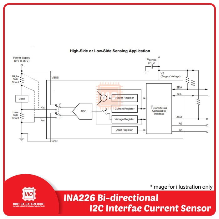 CJMCU-226 INA226 I2C interface Bi-directional current sensor module