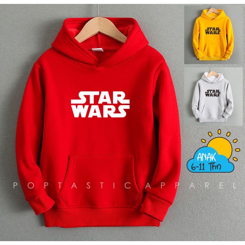 Sweater Hoody Anak 5-10 Tahun Murah TERBARU STAR WARS