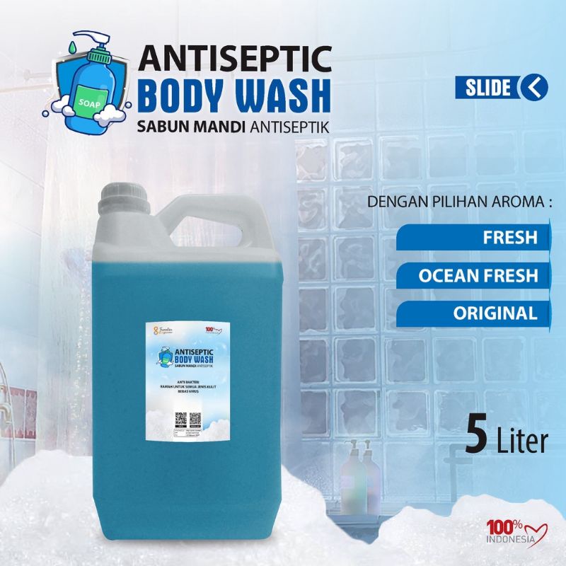 BODY WASH antiseptic aneka aroma wangi kemsanjurigen 5 liter