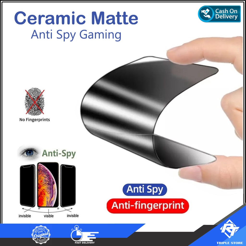 Tempered glass Ceramic Spy Matte SAMSUNG A Series/cssa/Anti Minyak Pelindung Protector Cover Layar Screen Handphone Kamera