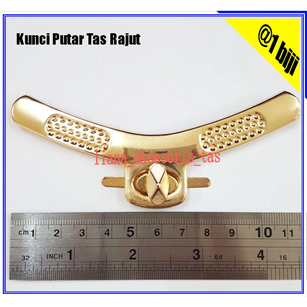 AKSESORIS TAS MURAH KUNCI BEHEL TAS WANITA - KANCING TAS RAJUT WARNA LIGHT GOLD