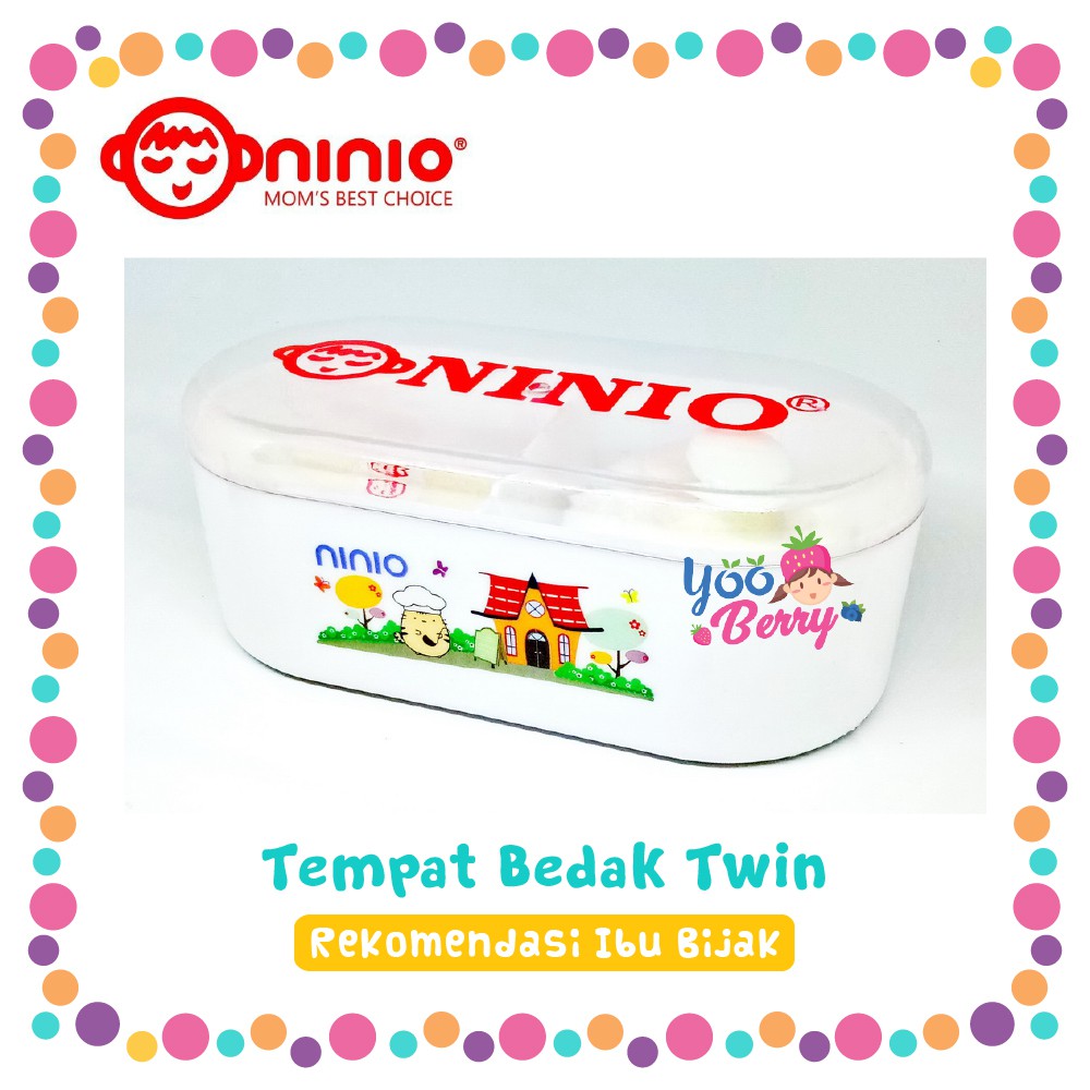 Ninio Tempat Bedak Bayi Powder Case Twin Berry Mart