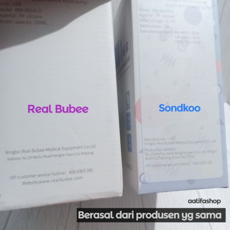 Pompa ASI Elektrik Real Bubee Sondkoo Murah Double Pump | Electric Breast Pump