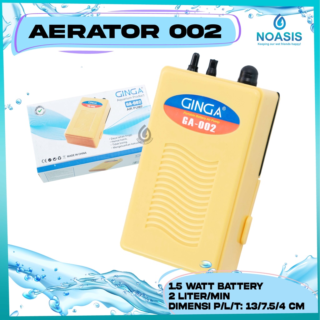 POMPA UDARA AQUARIUM AERATOR RECENT AA 002 AIR PUMP