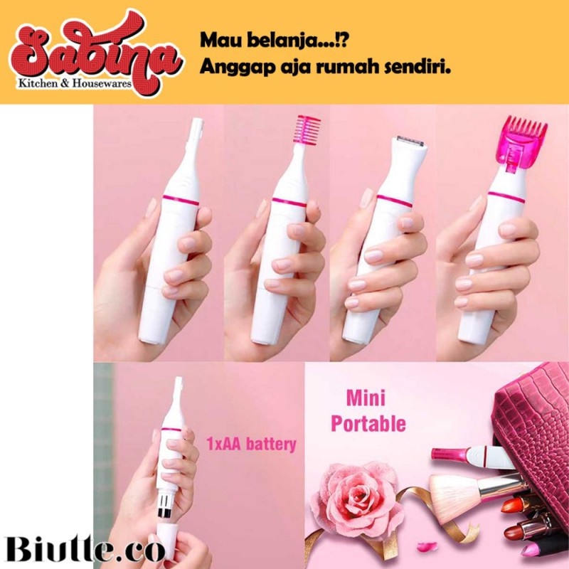 Pencukur Bulu Tubuh Elektrik Trimmer Shaver 5 in 1 Mini Portable