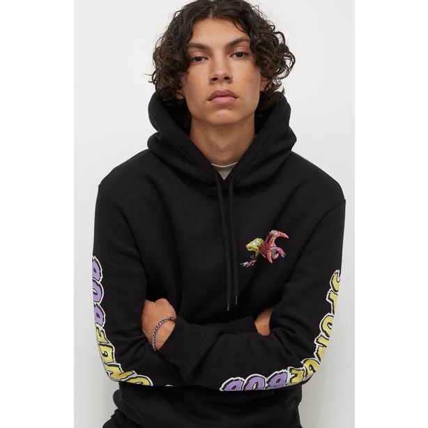 Hoodie H&M Spongebob Krabby Patty Black