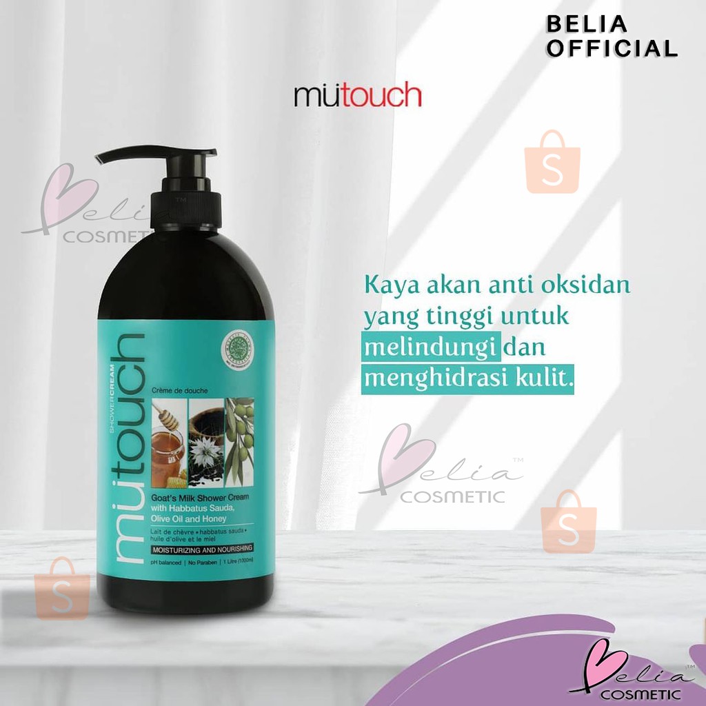 ❤ BELIA ❤  MuTouch Goat's Milk Shower Cream 450ml / 800ml / 1000ml Shower Scrub 940ml (✔️BPOM)