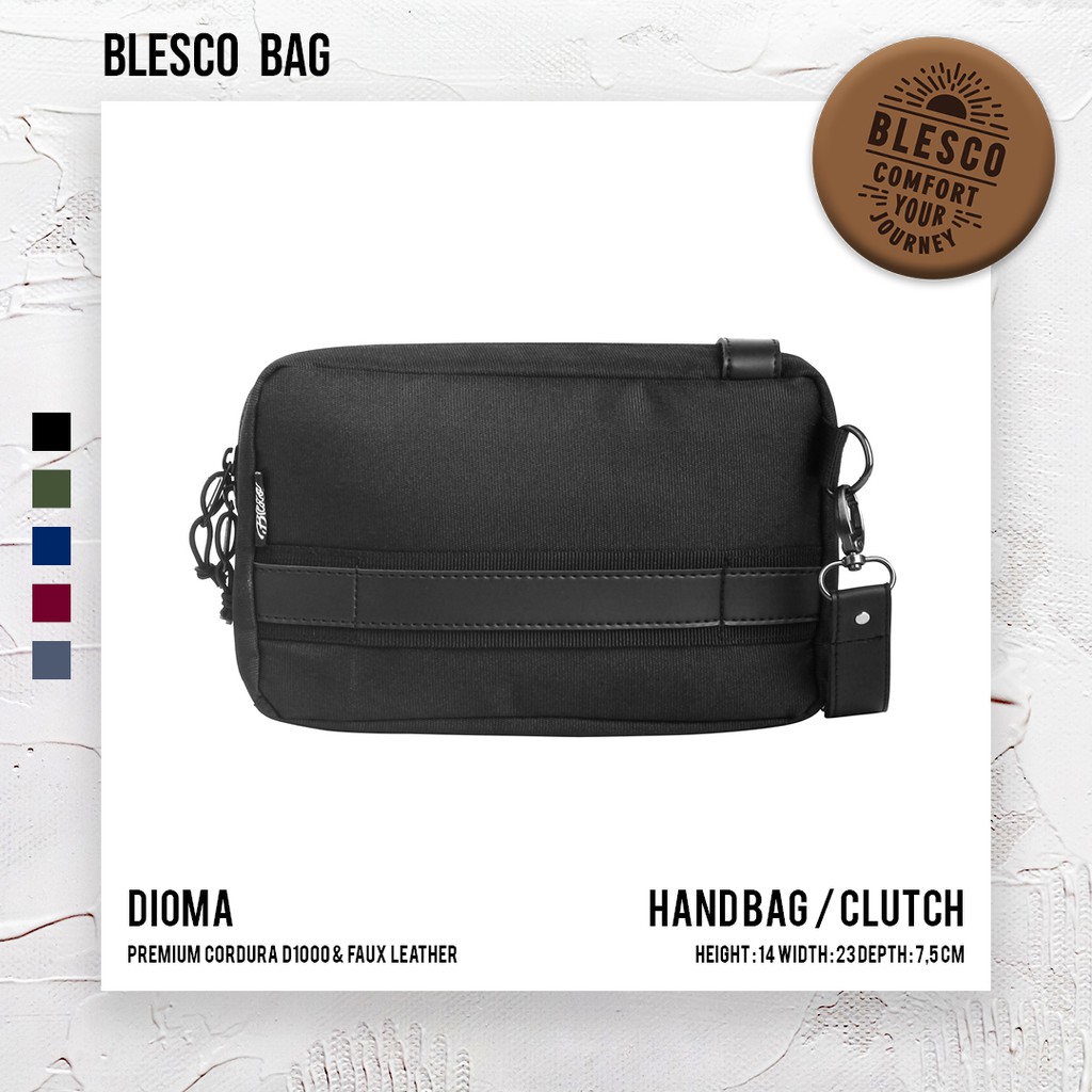 Tas Handbag Pria Premium Clutch  Warna Hitam - Blesco Dioma