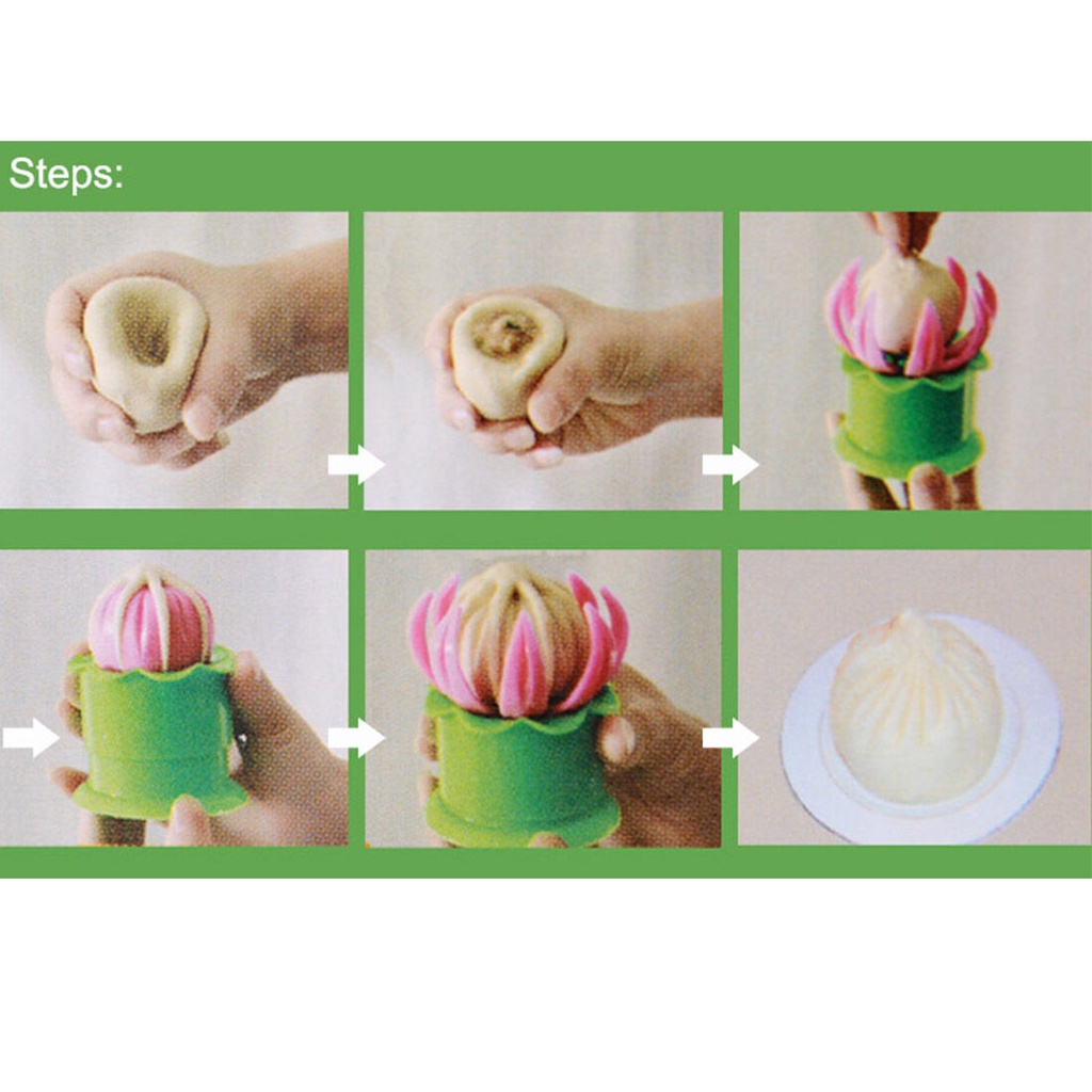 Dumpling DIY Dapur Kue Kering Plastik Mudah Masak Gadget Tools Chinese Baozi Cetakan Pie Bun Dough Maker Mould