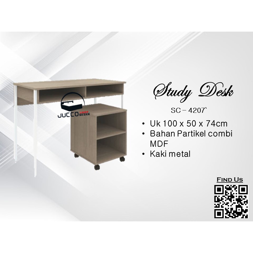 Meja Komputer Murah - Meja Kerja Minimalis 100x50x75cm - Meja Belajar CSD5145 - Medan