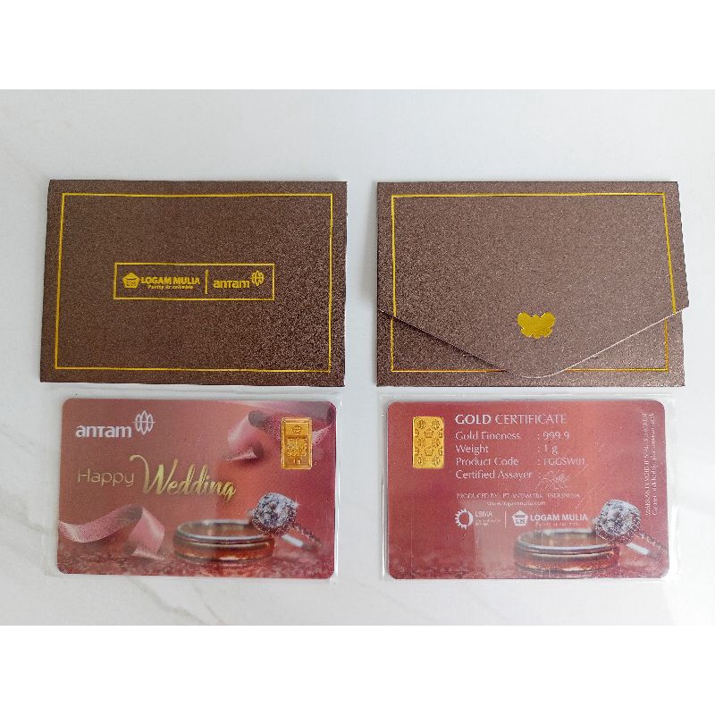 1 gram emas ANTAM / LM / Logam Mulia wedding gift series