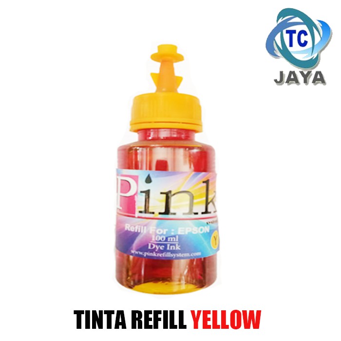 Tinta PINK Refill Untuk Canon 100 Ml warna Kuning