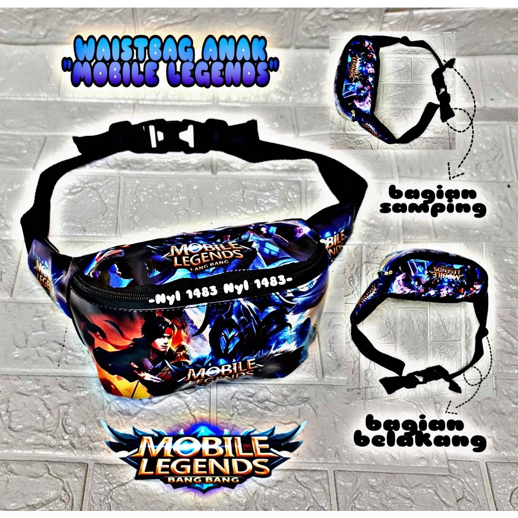 WAISTBAG ANAK SUPERHERO FREEFIRE MARVEL MOBIL LEGENDS / TAS SELEMPANG ANAK / TAS FREEFIRE