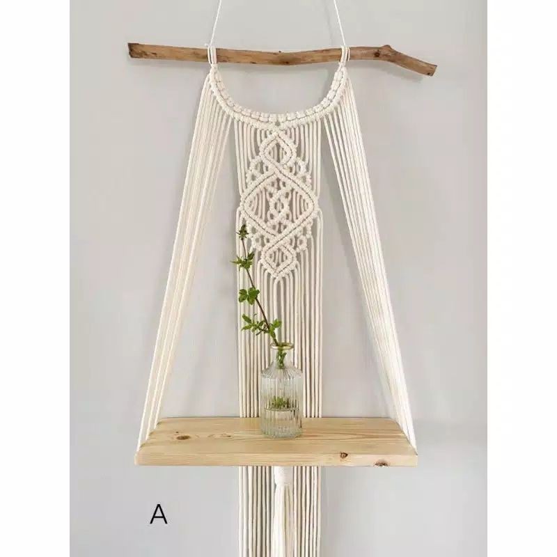 Hiasan macrame/ hiasan dinding/ hiasan gantung/ hiasan ruangan macrame ambalan ready stok