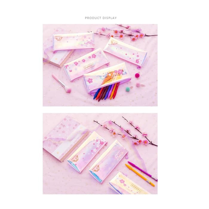 

Grosir TP0049 Kawaii Sakura Blossom Pencil Case / Tempat Pensil - sakura satu Elegan