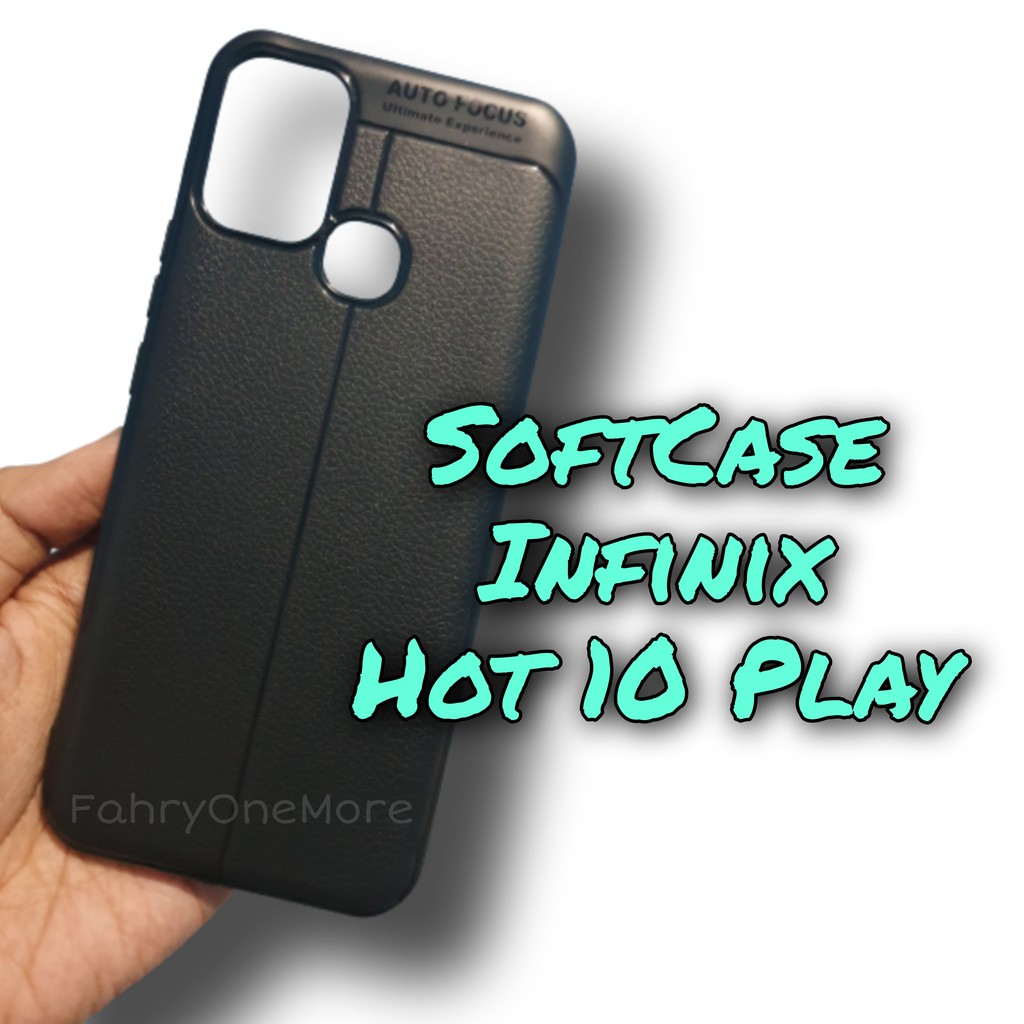 Soft Case Infinix Hot 10 Play Premium Soft Cover Handphone Infinix Hot 10 Play - Hitam
