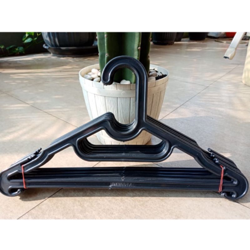 Hanger Plastik Hitam Gantungan Laundry