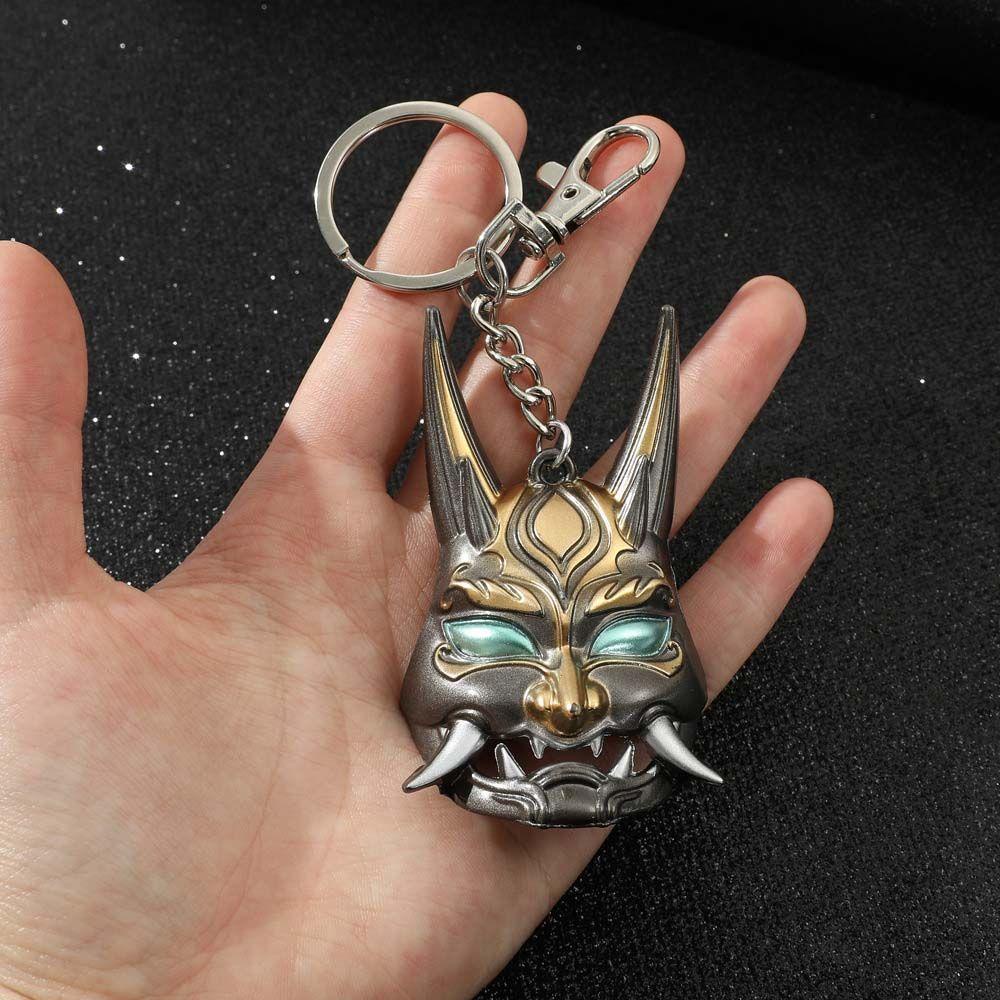 【 ELEGANT 】 Genshin Impact Gantungan Kunci Wanita Kreatif Anime Game Genshin Punk Metal Metal Key Chains