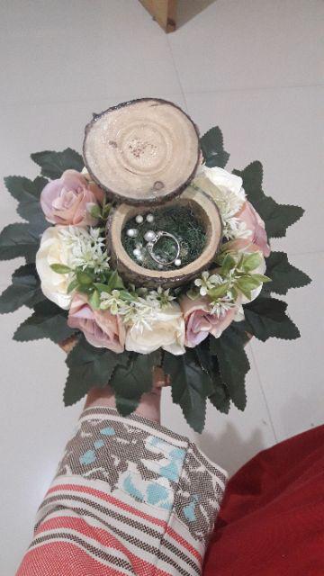 Kotak Cincin Ring Box Rustic Ranting Kayu Branch Wood