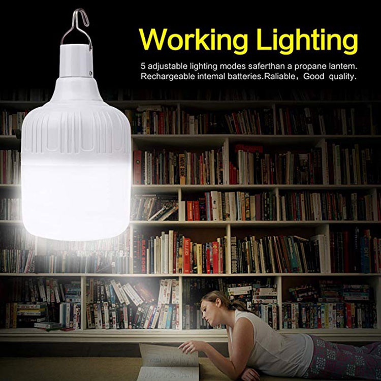 Lampu Gantung Lampu Emergency cocok untuk camping atau dagang asongan cas ulang  Oobest Lampu Bohlam Gantung LED Lamp Hanging Night Light 60W - V50  Emergency Lights Portable Tent Lamp Battery Lantern BBQ Camping light for Patio/Porch/Garden