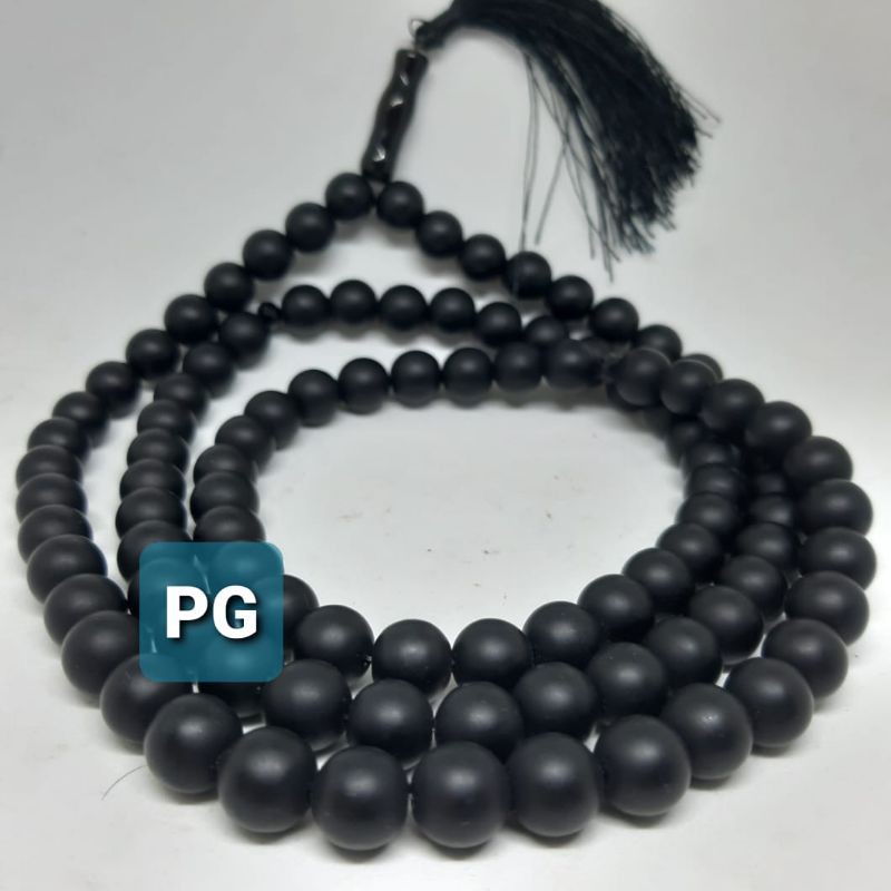 TASBIH BATU BLACK ONEX DOP 10MM 99BUTIR