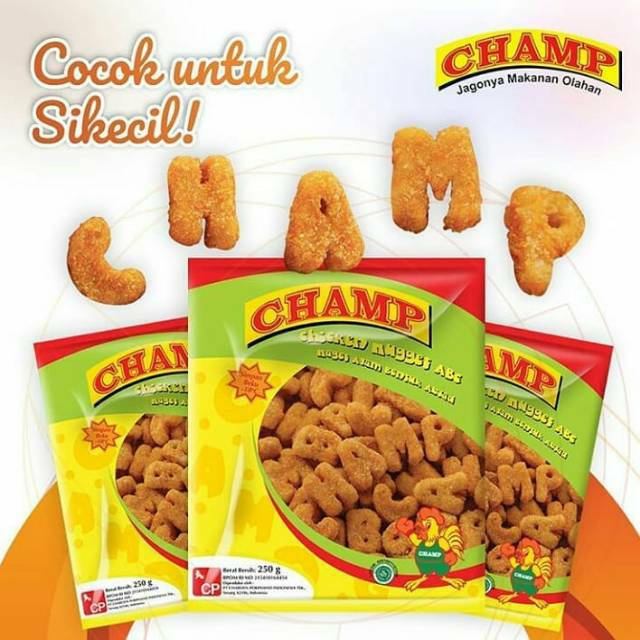 

Champ chicken Nugget ABC 250gr Naget Ayam Frozen Bentuk Huruf / Frozen Food