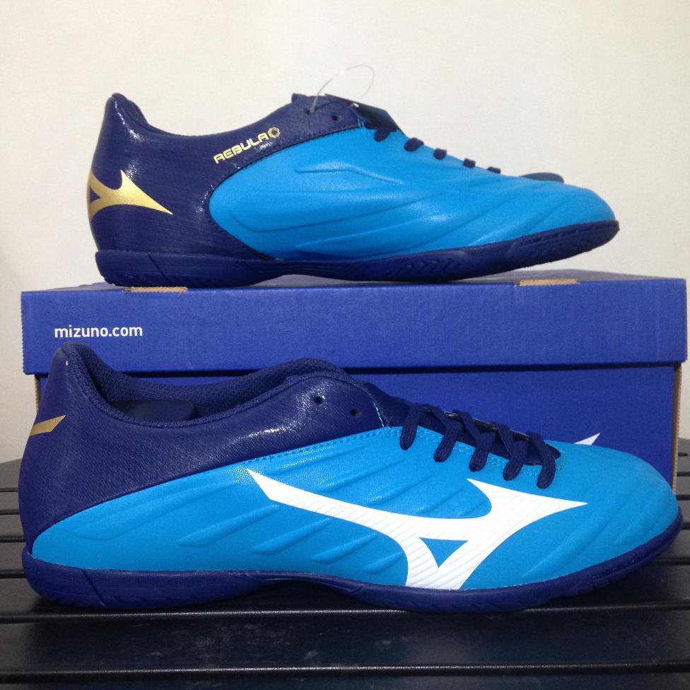 H0915 Sepatu Futsal Mizuno Rebula 2 V3 In Hawaiian Ocean Blue P1Gf187501 Original Bnib Nice