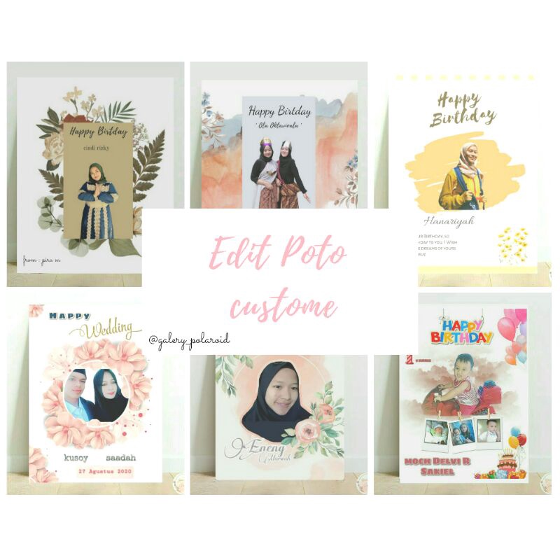 Gift Figura Custome For Ultah, Wedding, Garaduation Gratis  Desing