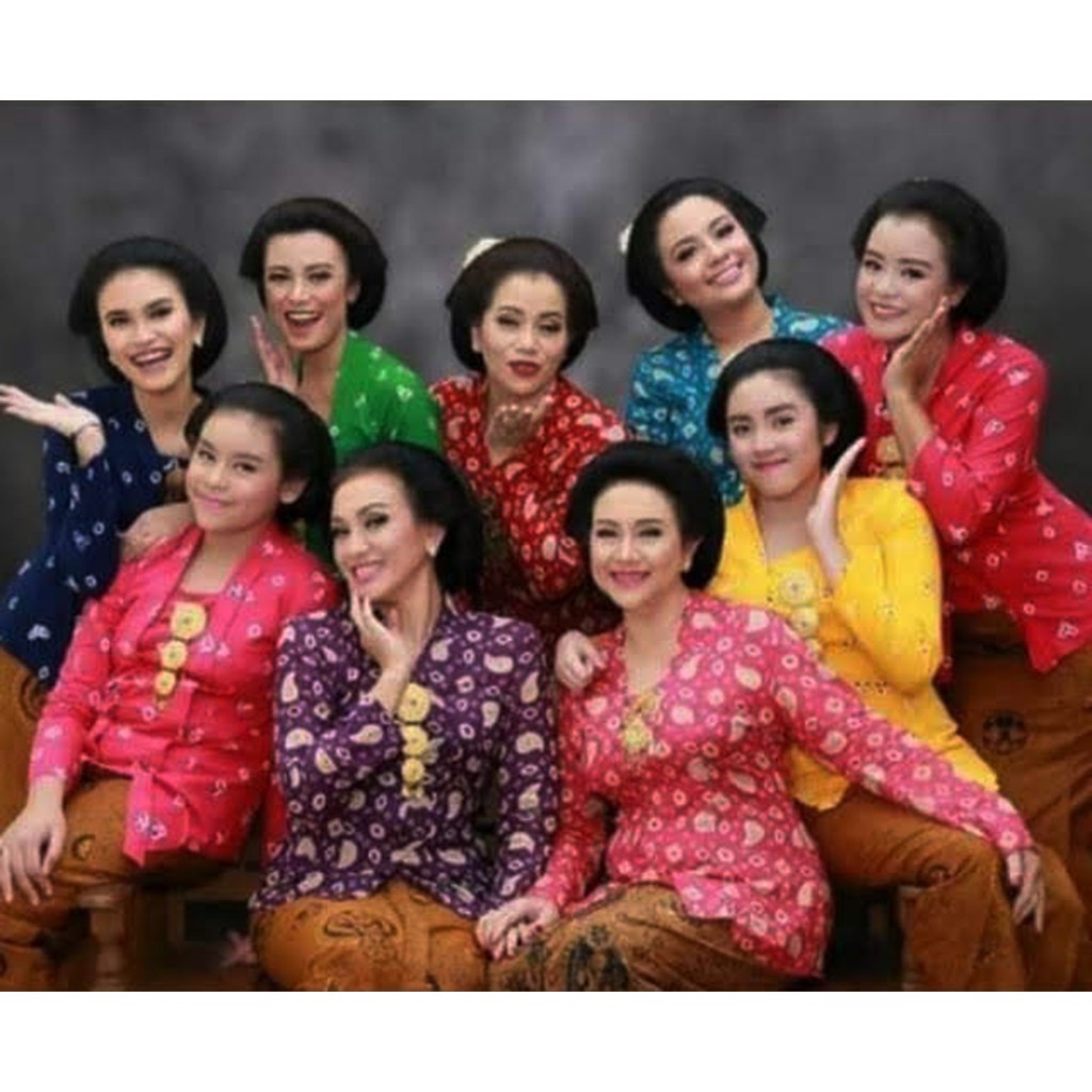 BATIK KEBAYA  KUTUBARU JUMPUTAN  WANITA MERAH ADA SIZE JUMBO 