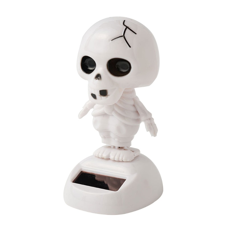 Ornamen Kepala Boneka Bobble Dancer Halloween Tenaga Surya Untuk Mobil