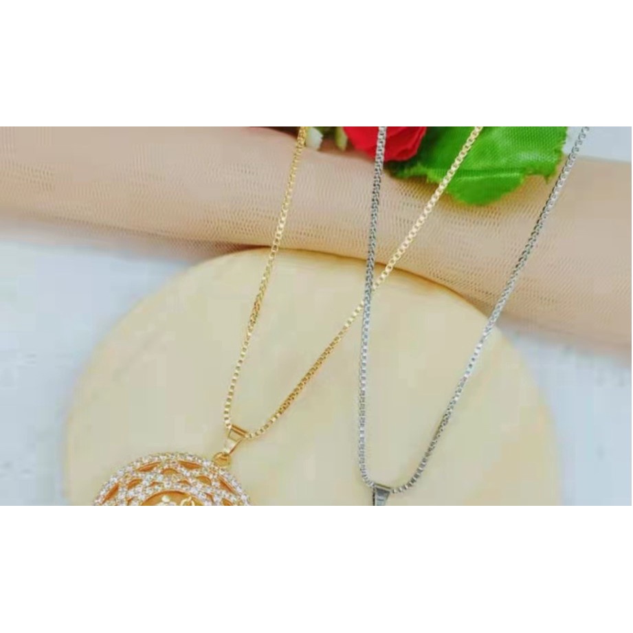 Kalung Dan Liontin Xuping Permata Full Lapis Emas L30-33