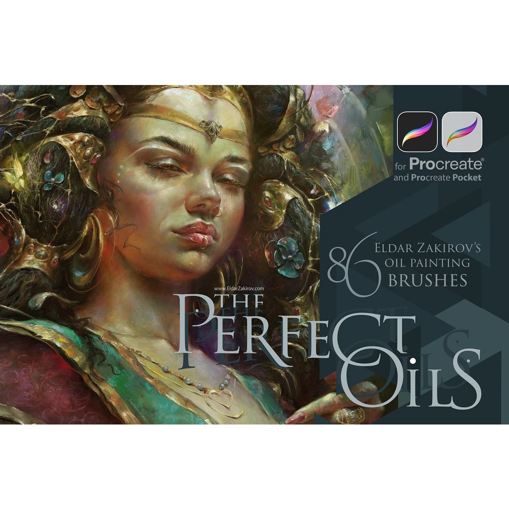 Procreate Brush - The Perfect Oils 86 Oil Painting Brushes