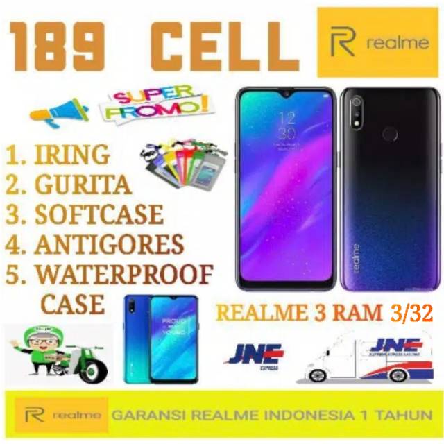 REALME 3 RAM 3/32 GARANSI RESMI REALME INDONESIA