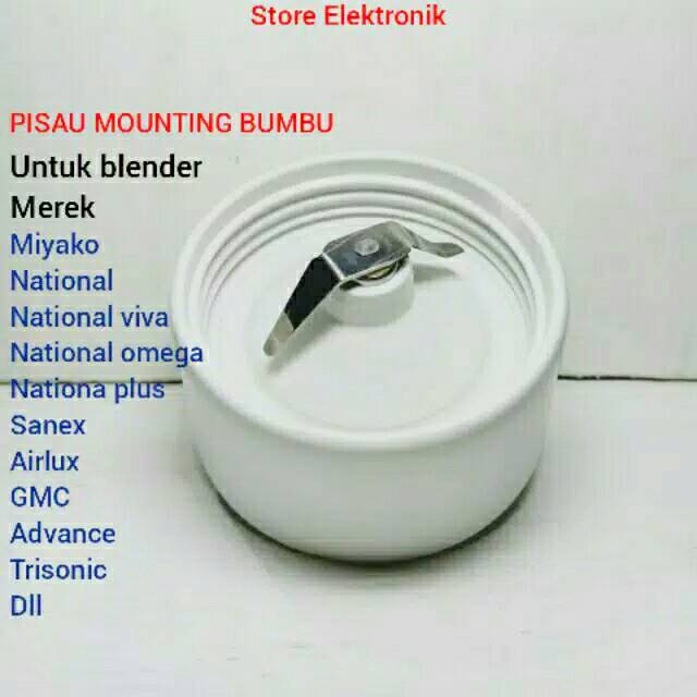 Pisau mounting bumbu dua mata pisau untuk gelas bumbu kecil blender miyako atau dll