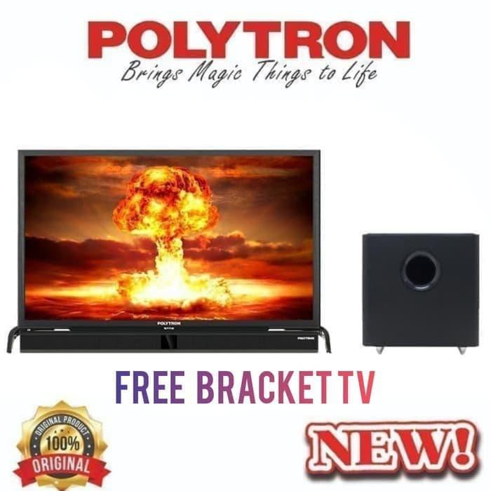 TV LED POLYTRON 32inch CINEMAX SOUNDBAR + SUBWOOFER + BRACKET TV Berkualitas