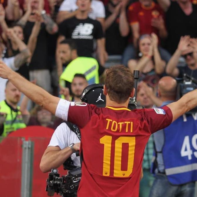 Nameset Original As Roma Totti Last Match 2016-2017