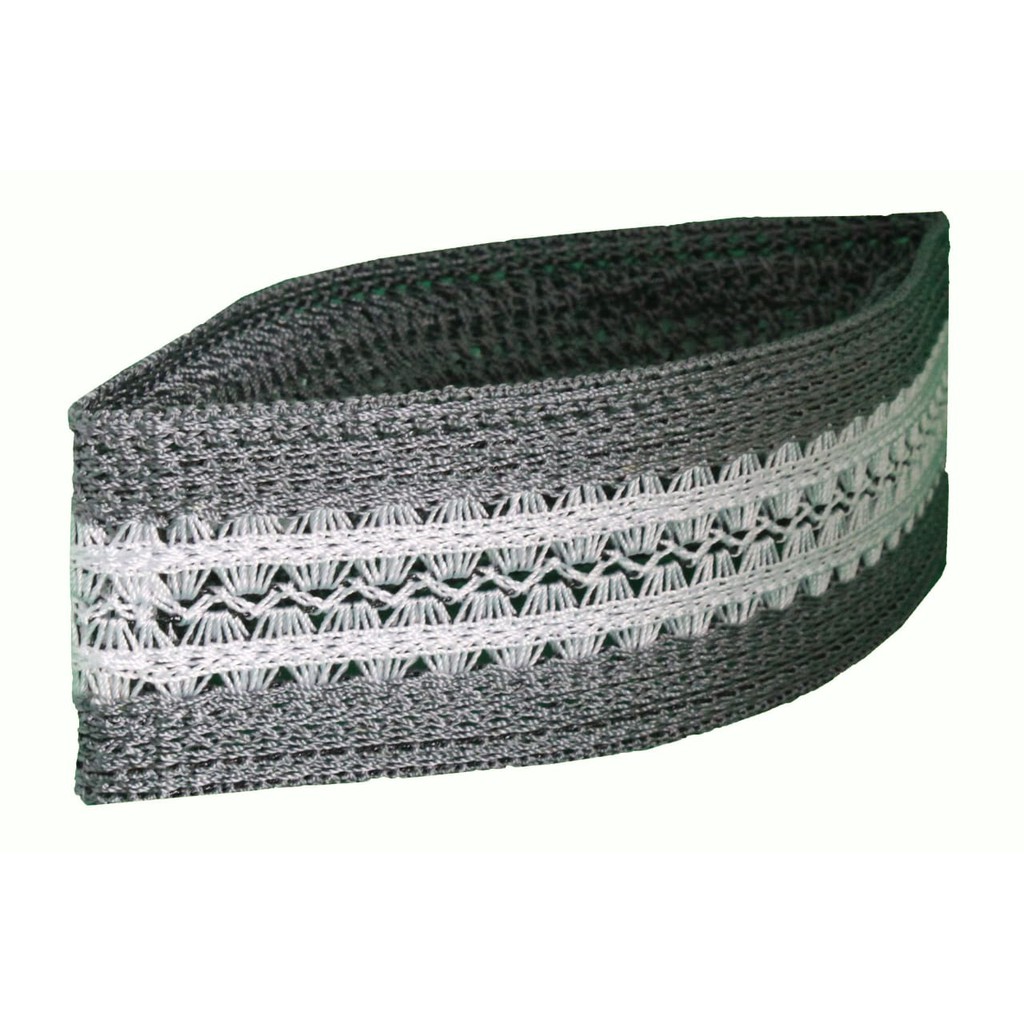 Peci Rajut Handmade Warna Abu kombinasi Putih - Kopiah Rajut Premium - Peci Rajut Dewasa Klasik