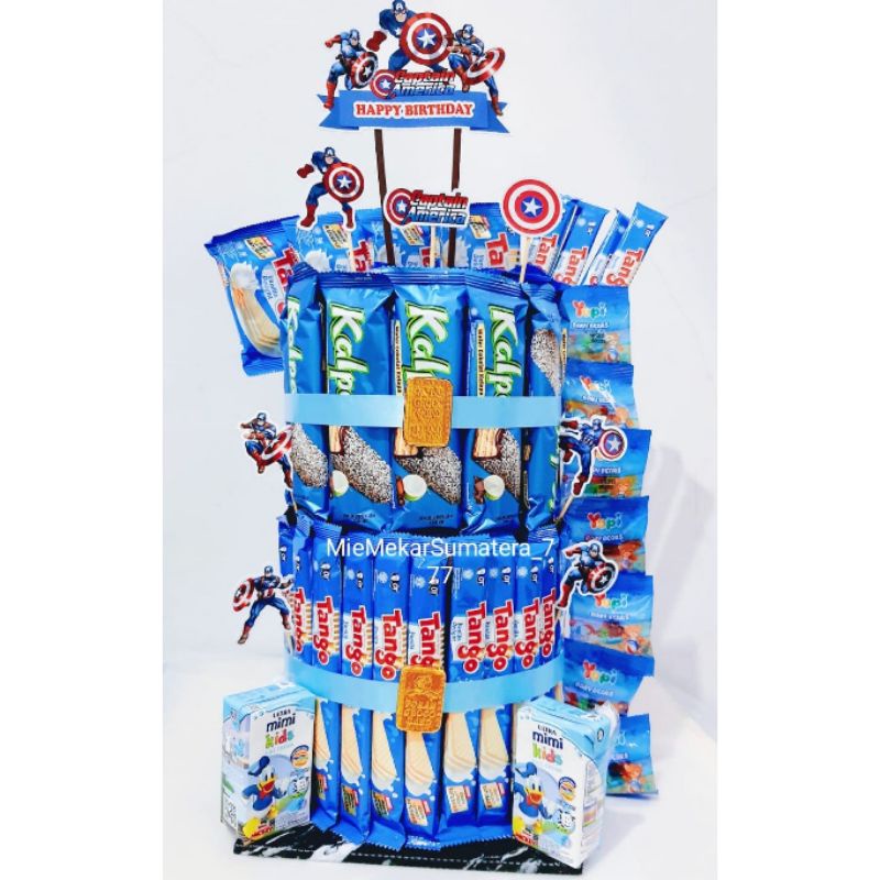 SNACK TOWER/KUE ULANGTAHUN/SNACK CAKE/SNACK TART/SNACK ULTAH/BIRTHDAY TOWER/KADO ULTAH/KADO WISUDA/B