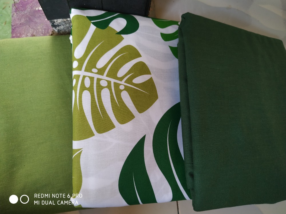 Kain Sprei Meteran Daun Monstera Leaf Colour Thalia Esra