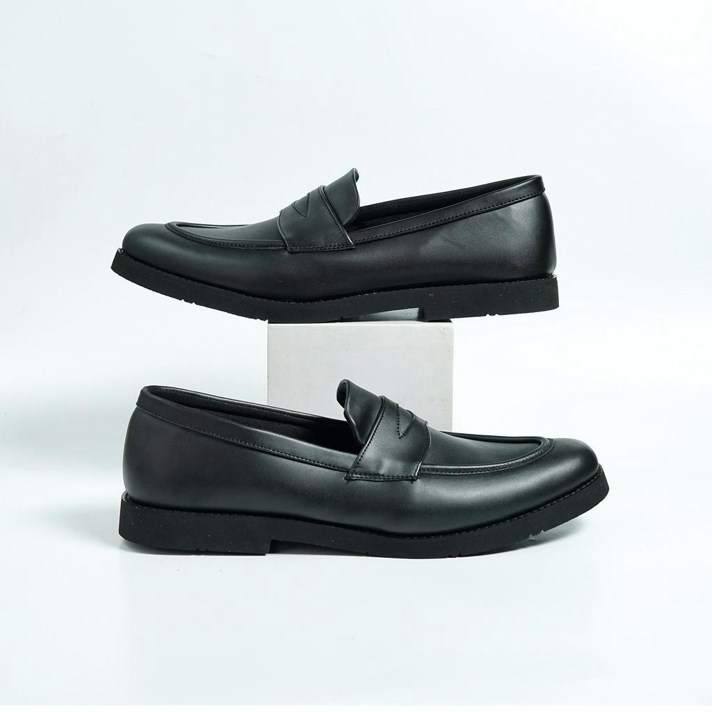 MALVIN BLACK |ManNeedMe x JACK| Sepatu Pantofel Pria Slip on Formal / Kantor / Pdh Loafers ORI