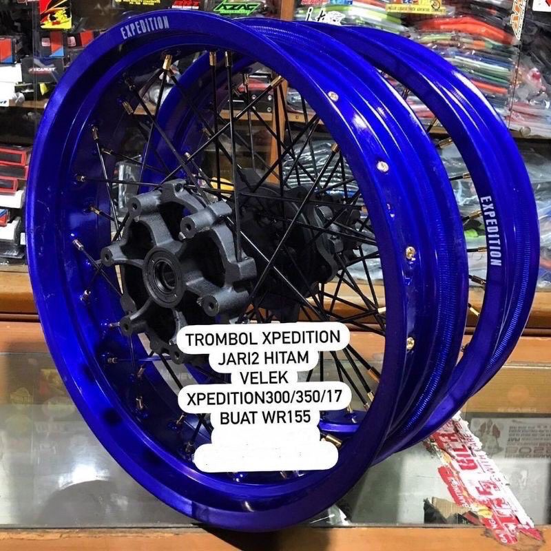 Paket Wheelset EXPEDITION Velg Supermoto Super Moto Yamaha WR 155 Paketan Velg Expedition WR155