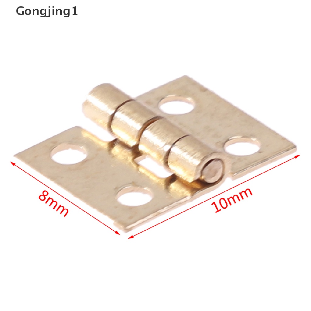 Gongjing 1pc Engsel Pintu Lemari Mini Bahan Kuningan