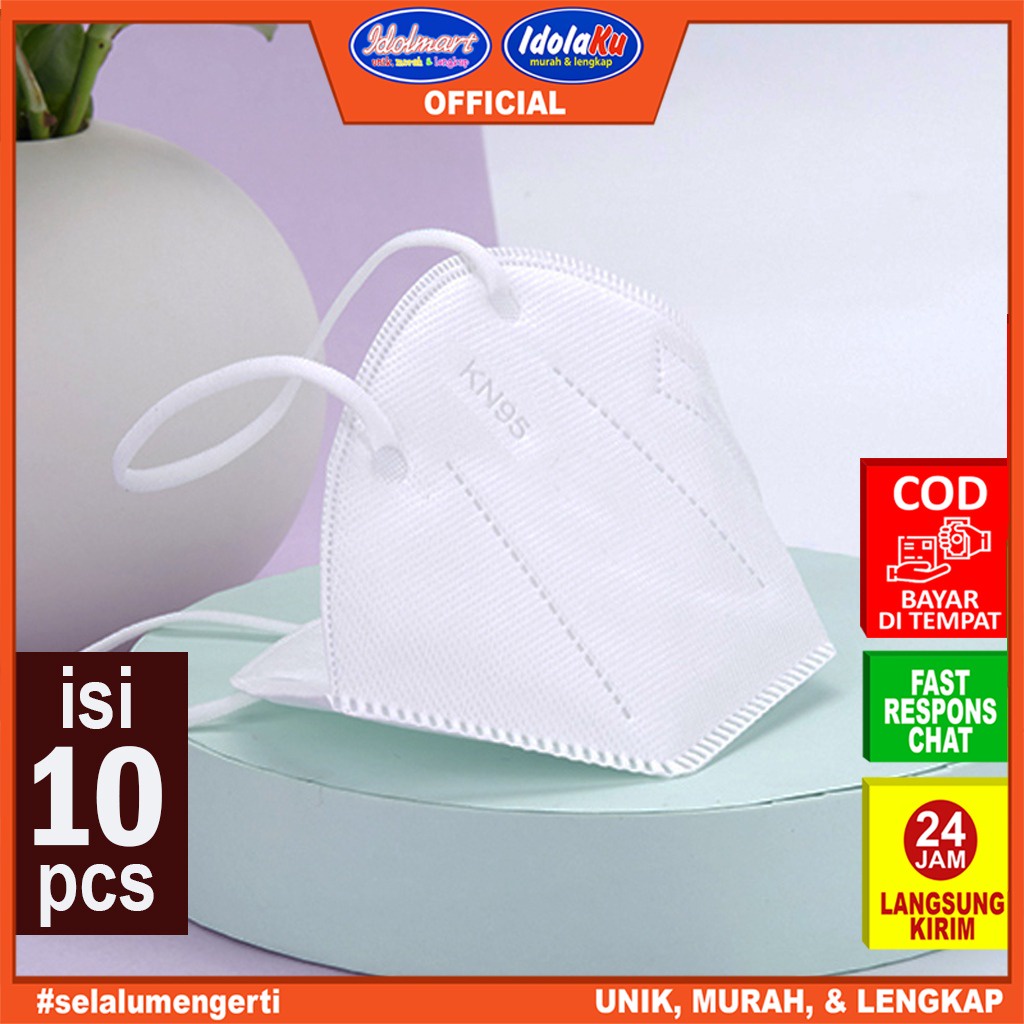 IDOLMART Masker KN95 Isi 10pcs Sachet Surabaya