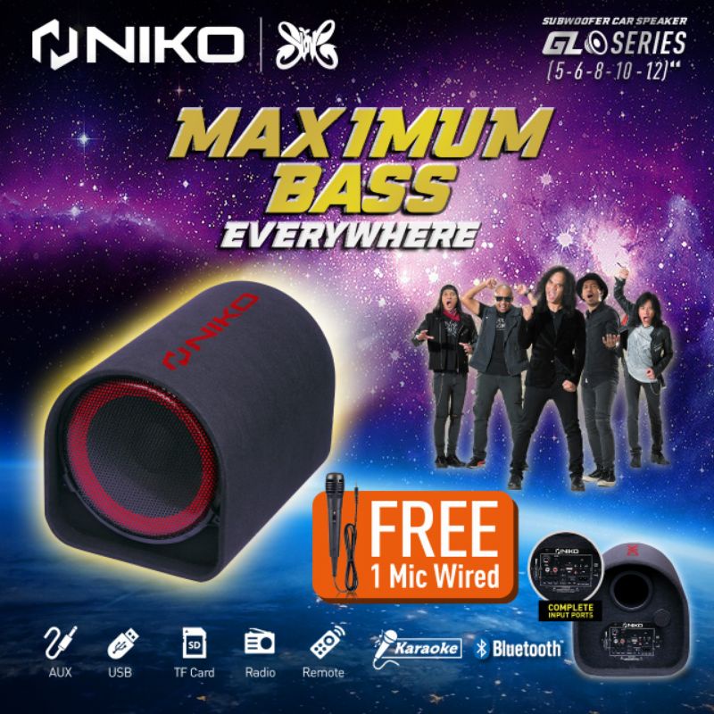 Speaker NIKO GL 12 SUBWOOFER BLUETOOTH