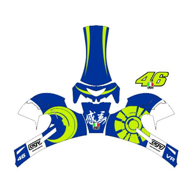 Decal Sticker Helm KYT K2R custom Free design